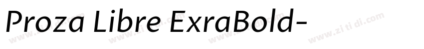 Proza Libre ExraBold字体转换 Proza Libre ExraBold字体转换